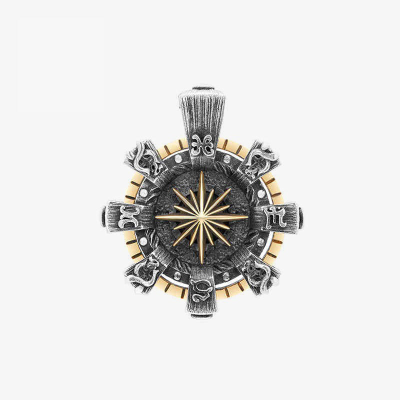 RockRide Starburst Compass Pendant